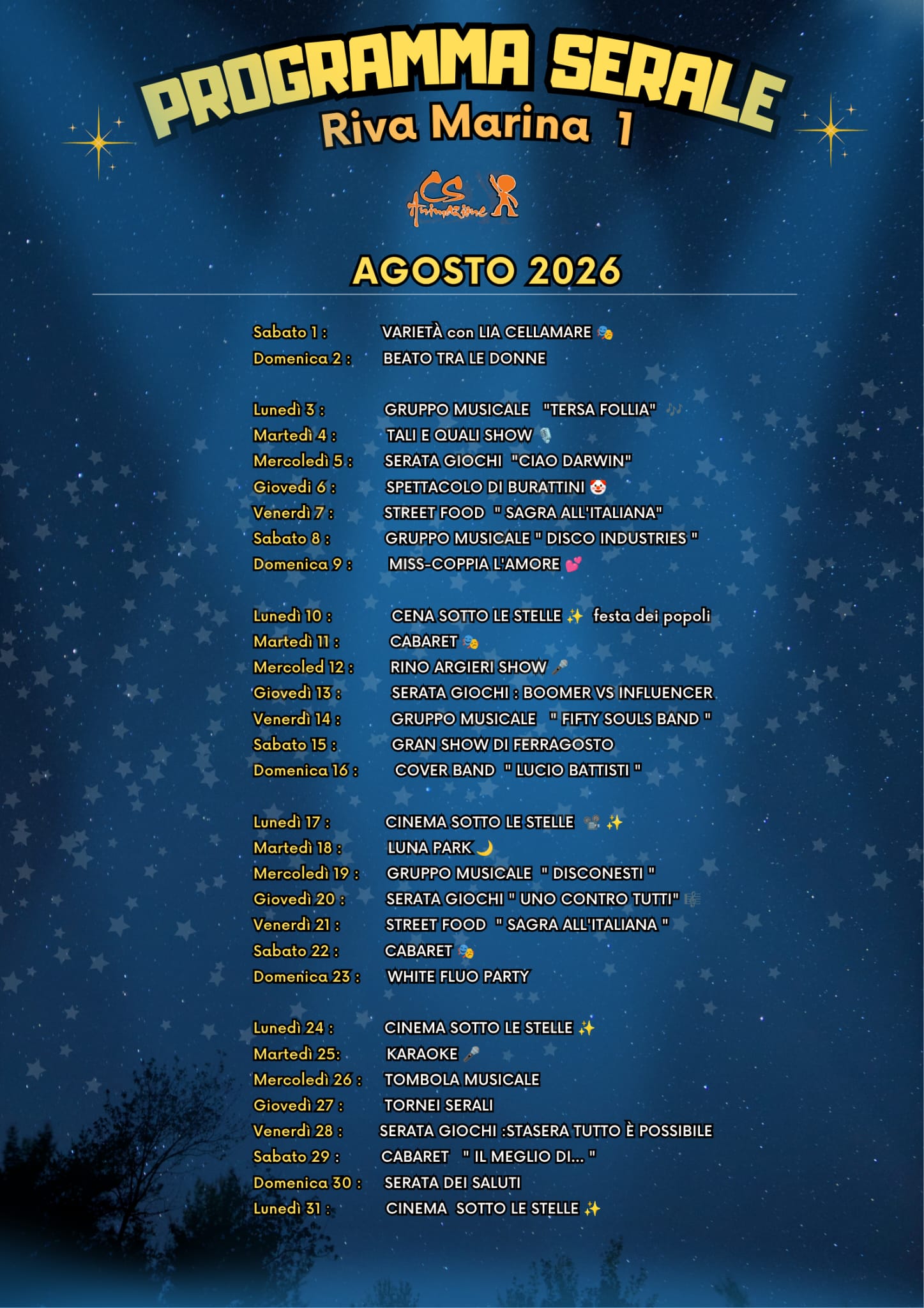 Programma Agosto
