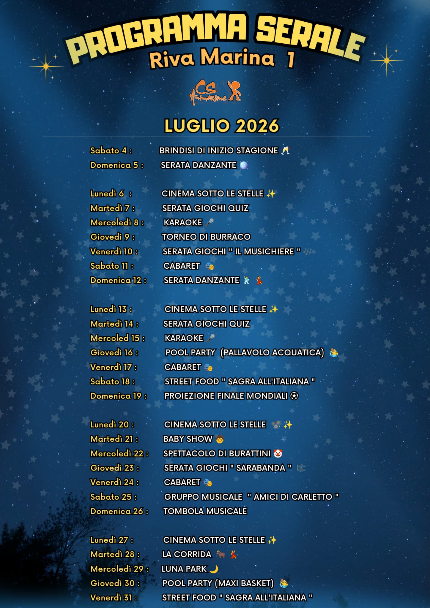 Programma Luglio