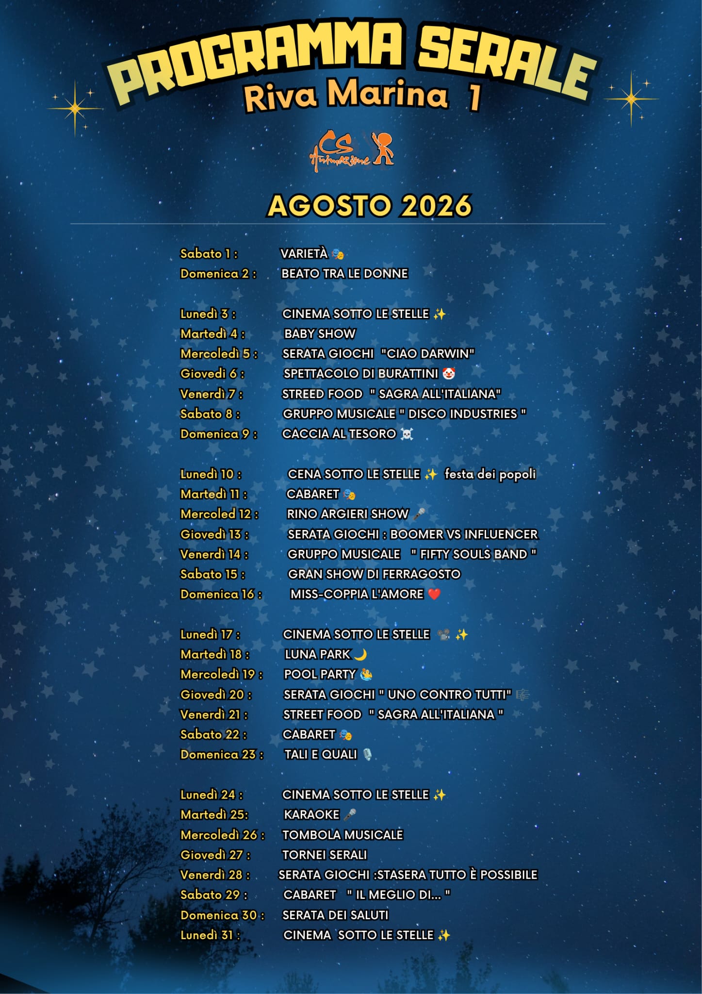 Programma Agosto